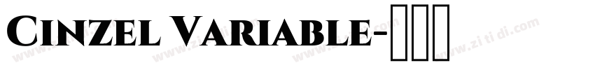 Cinzel Variable字体转换